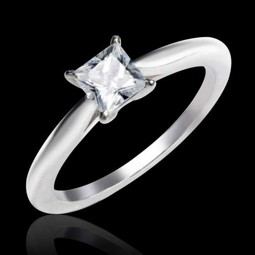bague solitaire or blanc My love